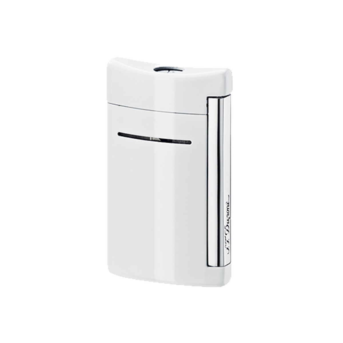 Зажигалка Minijet 10030 Цвет Белый Отделка натуральным лаком и хромом | S.T. Dupont