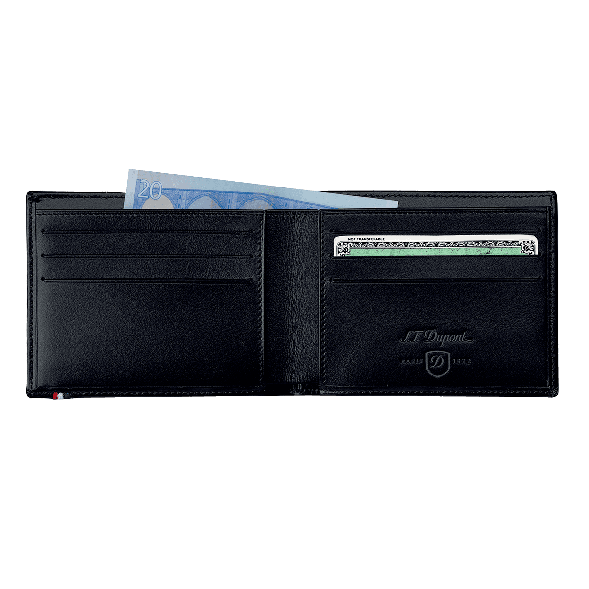 Портмоне Line D 180000 Цвет Чёрный Гладкая кожа, шесть отделений для кредитных карт | S.T. Dupont