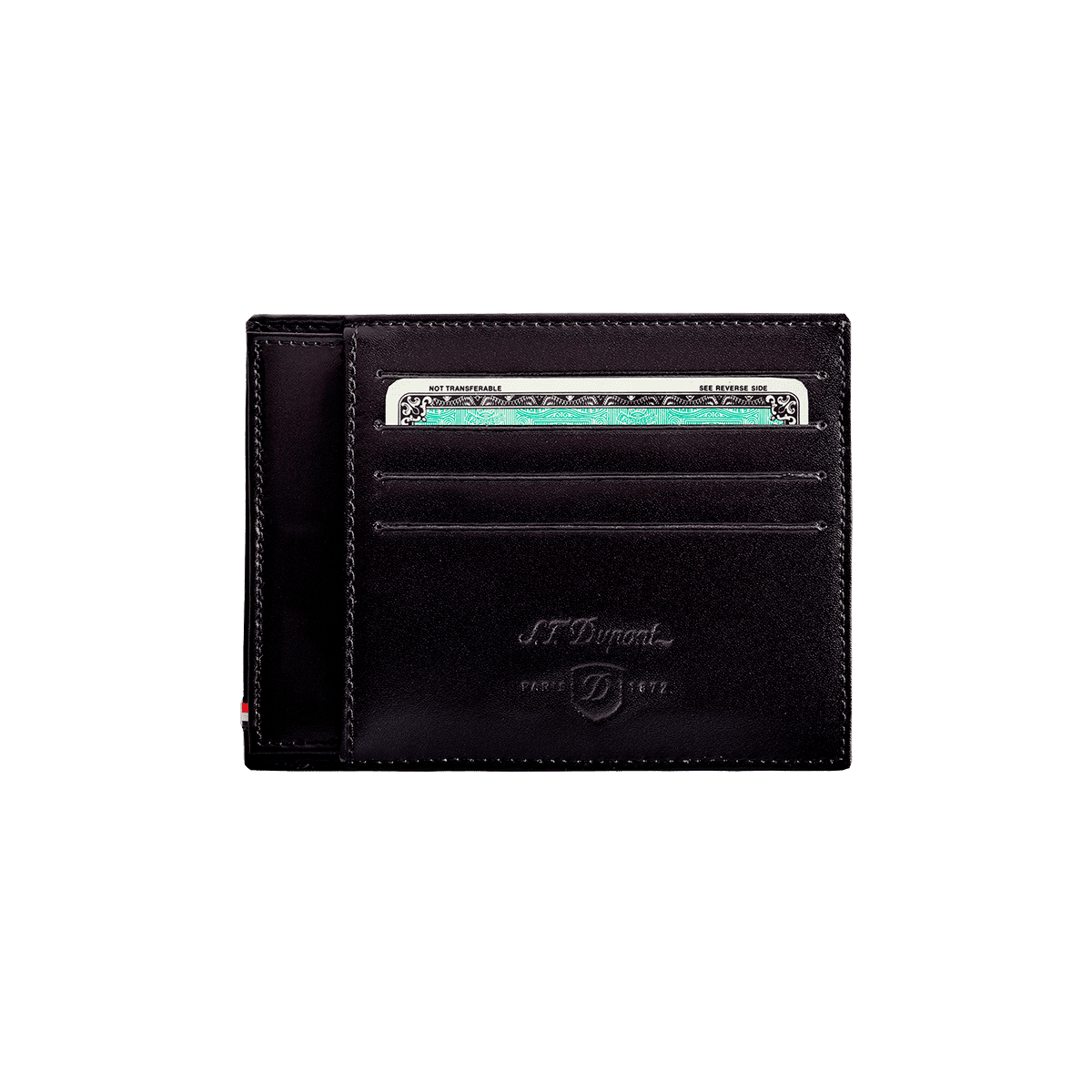 Чехол для кредитных карт Line D 180011 Цвет Чёрный Гладкая кожа, шесть отделений для кредитных карт | S.T. Dupont