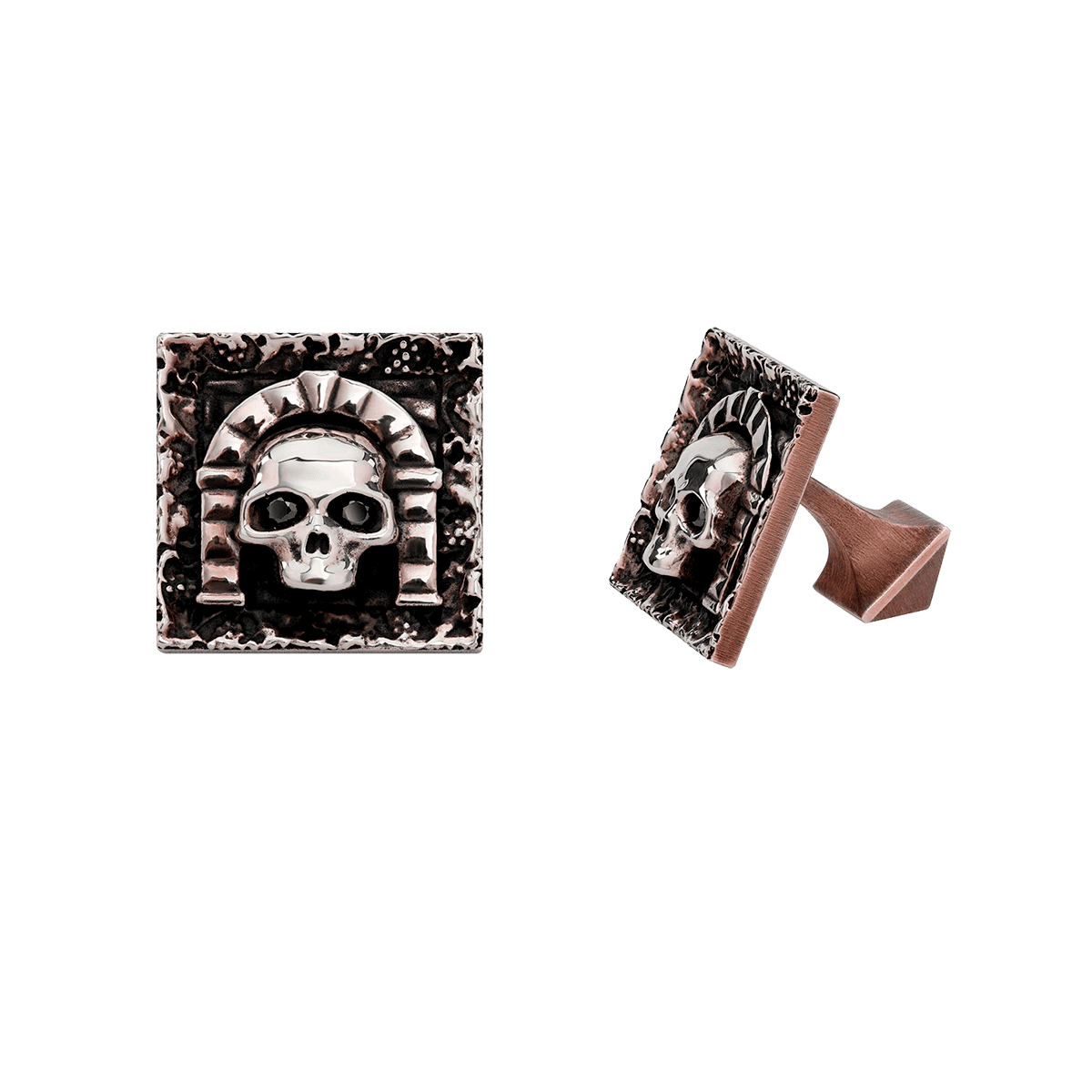 Запонки Tournaire Catacombes Haute Creation 5732 Цвет Серебристый Чернёное серебро, бриллианты | S.T. Dupont