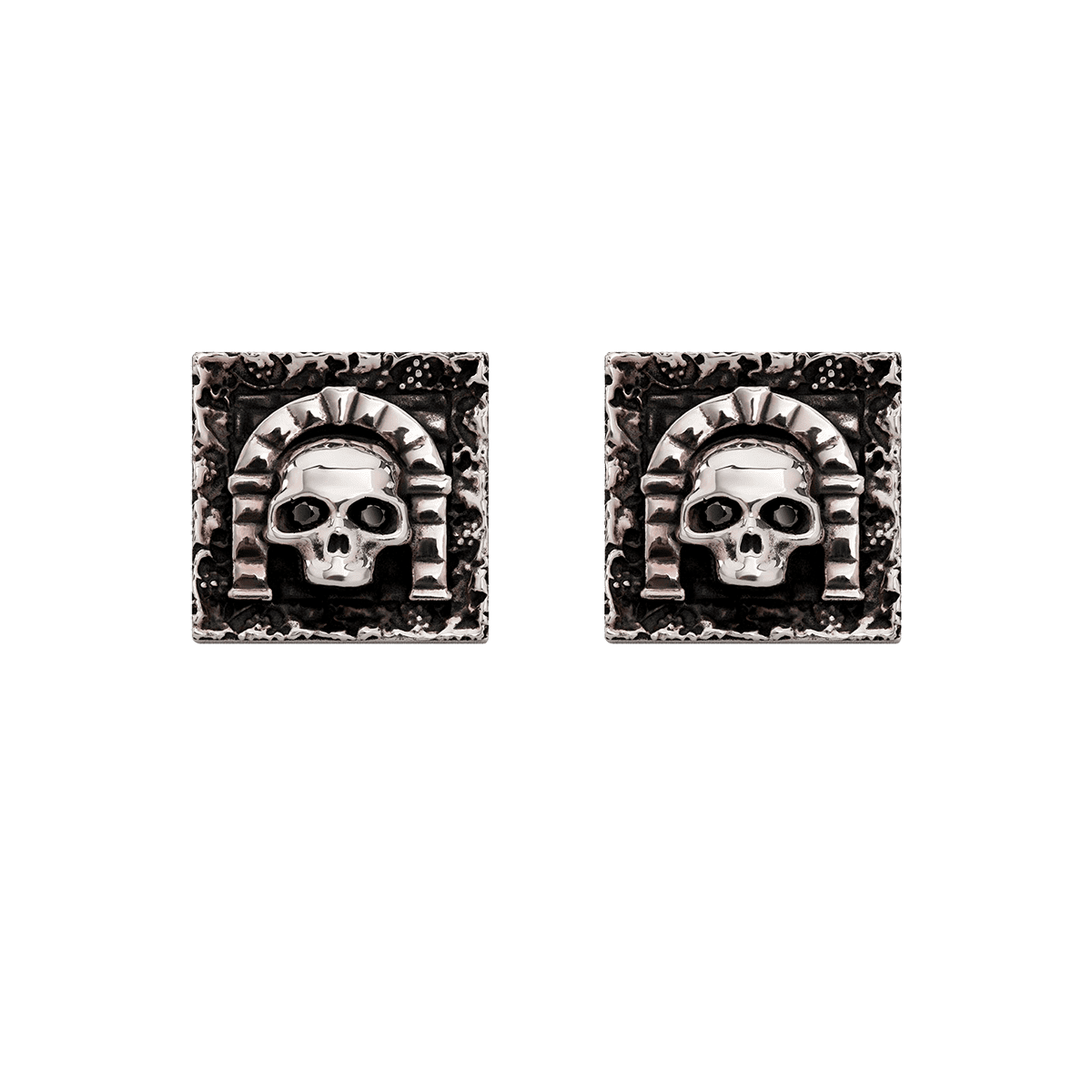 Запонки Tournaire Catacombes Haute Creation 5732 Цвет Серебристый Чернёное серебро, бриллианты | S.T. Dupont