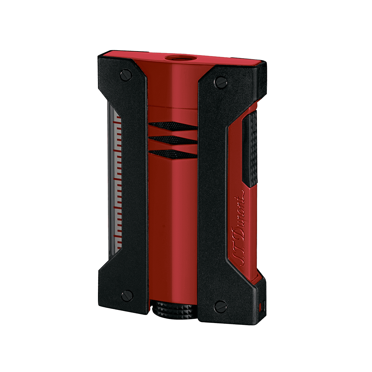 Зажигалка Defi Extreme 21402 Цвет Красный Покрытие натуральным лаком, чёрный матовый бампер | S.T. Dupont