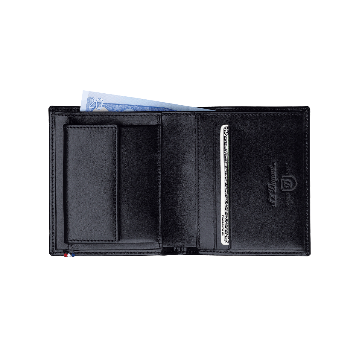 Портмоне Line D 180329 Цвет Чёрный Портмоне, два отделения для кредитных карт, отделение для мелочи | S.T. Dupont