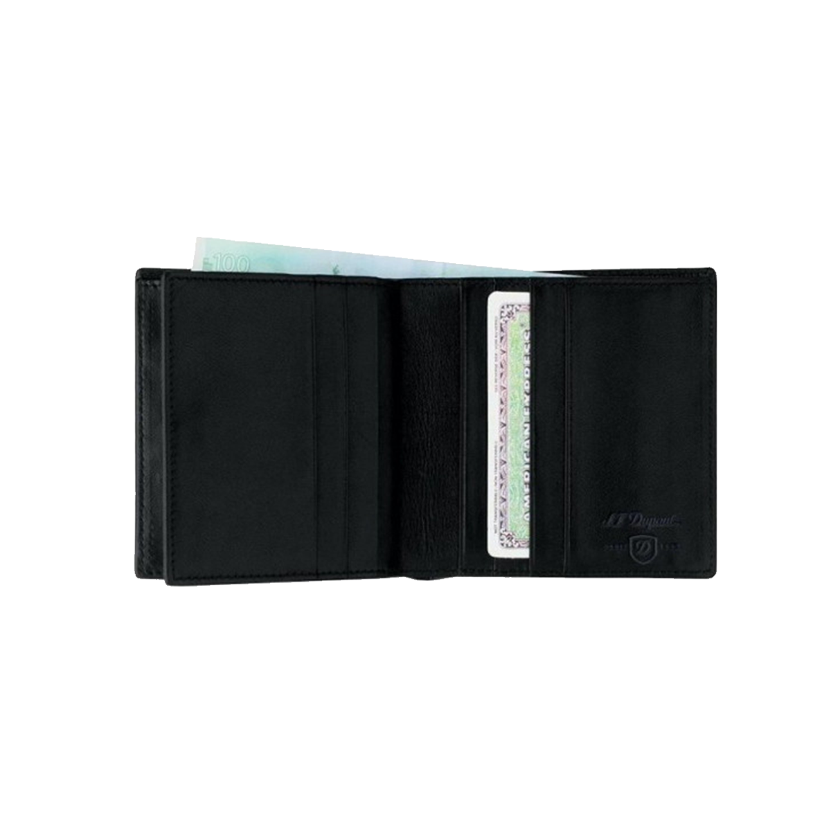 Портмоне Line D 180030 Цвет Чёрный Гладкая кожа, 12 отделений для кредитных карт | S.T. Dupont