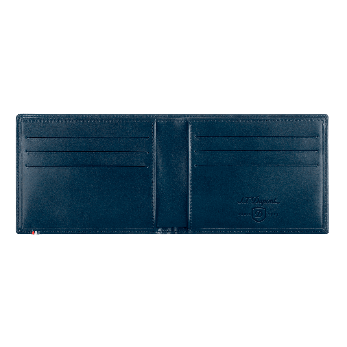 Портмоне Line D 180900 Цвет Синий Гладкая кожа, шесть отделений для кредитных карт | S.T. Dupont
