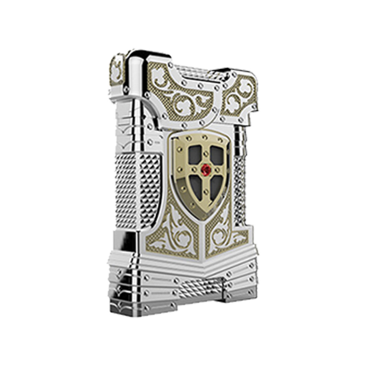 Зажигалка Prestige White Knight 16145 Цвет Серебристый Золото и палладиевое покрытие | S.T. Dupont