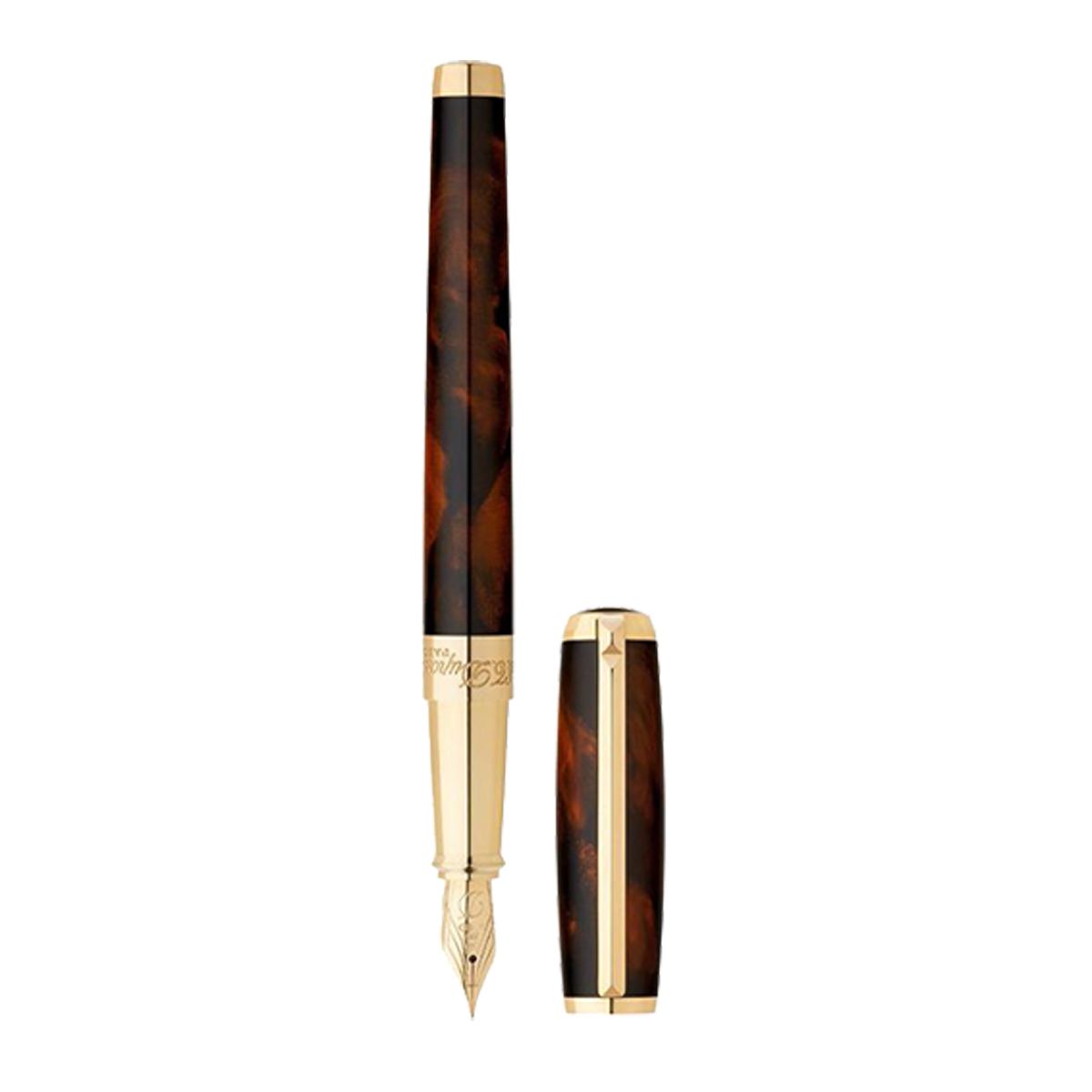 Перьевая ручка Atelier Line D 410699 Цвет Коричневый Отделка натуральным лаком и позолотой | S.T. Dupont
