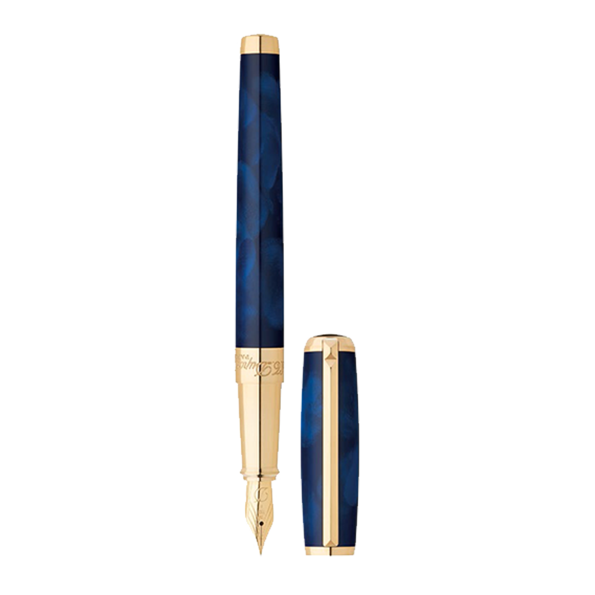 Перьевая ручка Atelier Line D 410698 Цвет Синий Отделка лаком и позолотой | S.T. Dupont