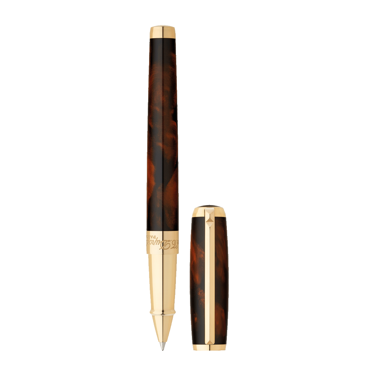 Ручка-роллер Atelier 1953 Line D 412699 Цвет Коричневый Отделка позолотой и коричневым китайским лаком | S.T. Dupont