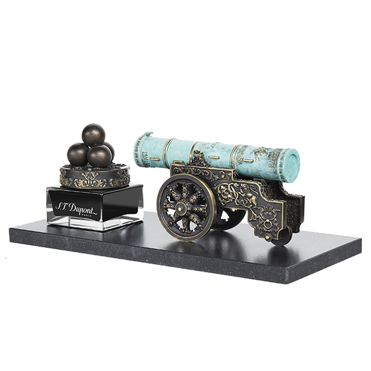 Перьевая ручка Tsar Cannon Architecture 241810 Цвет Многоцветный Патинированная бронза, резной узор | S.T. Dupont