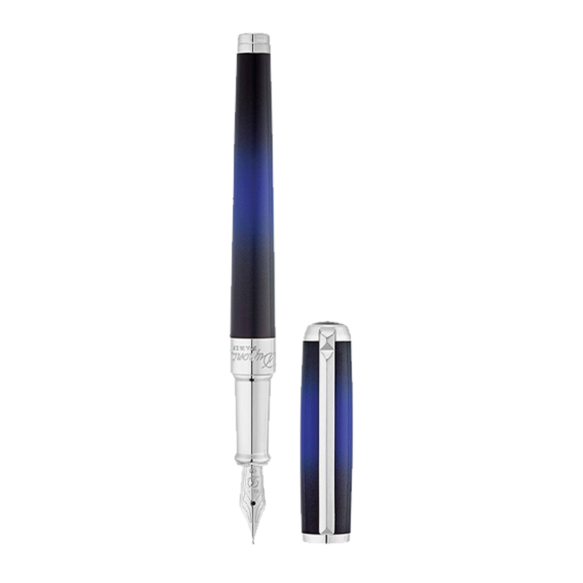 Ручка перьевая Atelier Line D 410714 Цвет Синий Отделка китайским лаком и палладием | S.T. Dupont