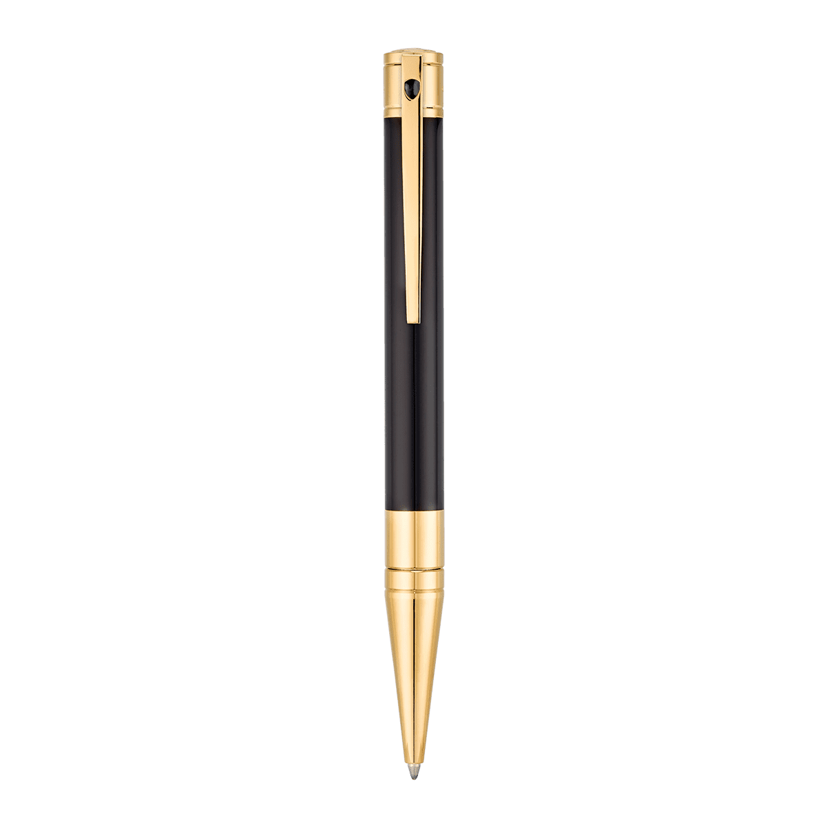 Шариковая ручка D-Initial 265202 Цвет Чёрный Отделка натуральным лаком и позолотой | S.T. Dupont