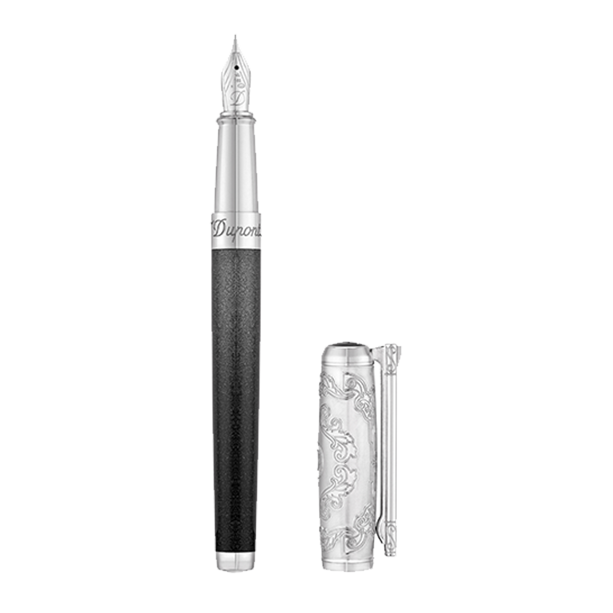 Перьевая ручка Premium Wild West 410065 Цвет Чёрный Отделка натуральным лаком с метеоритной пылью и палладием | S.T. Dupont