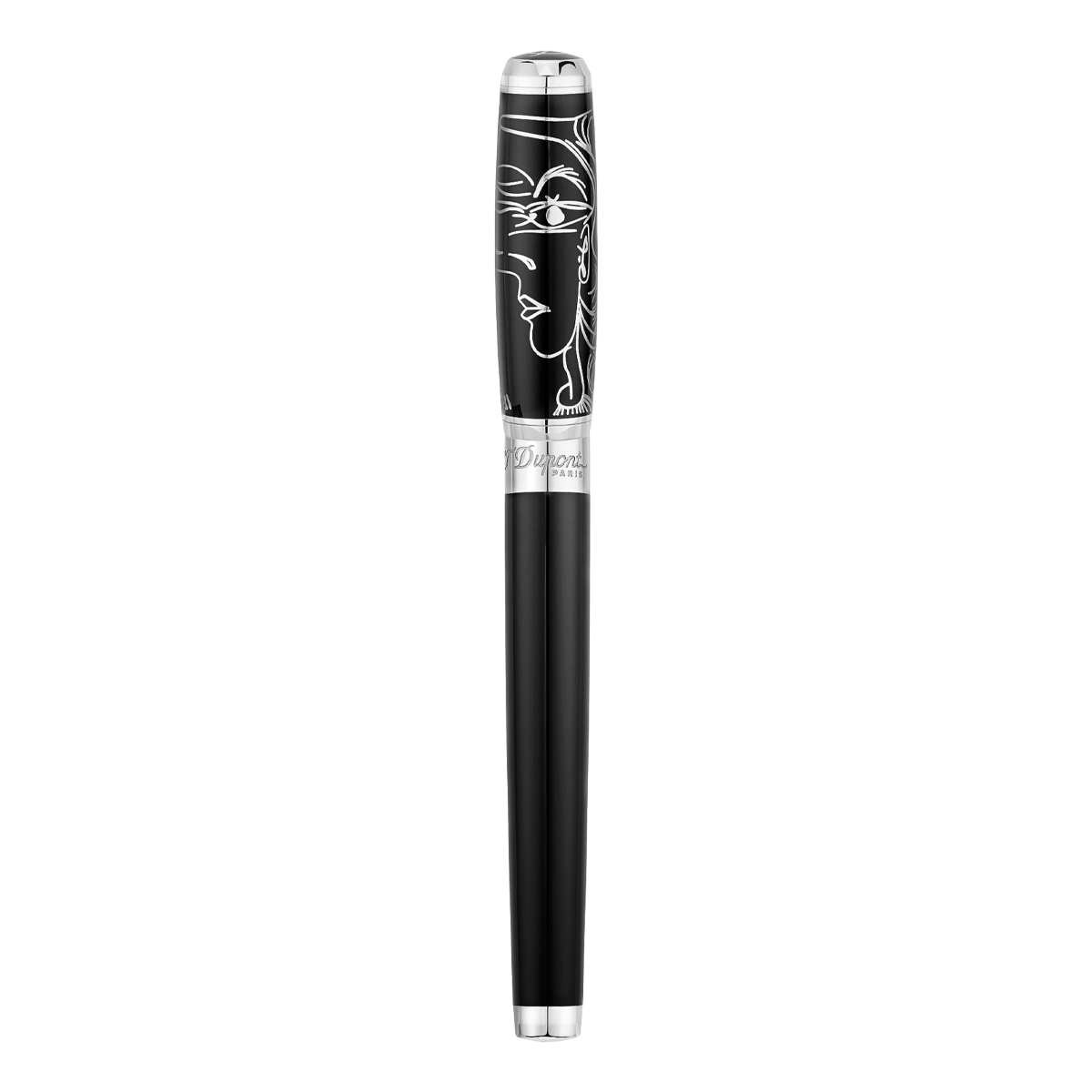 Ручка-роллер Picasso 412046 Цвет Чёрный Отделка натуральным лаком и палладием | S.T. Dupont