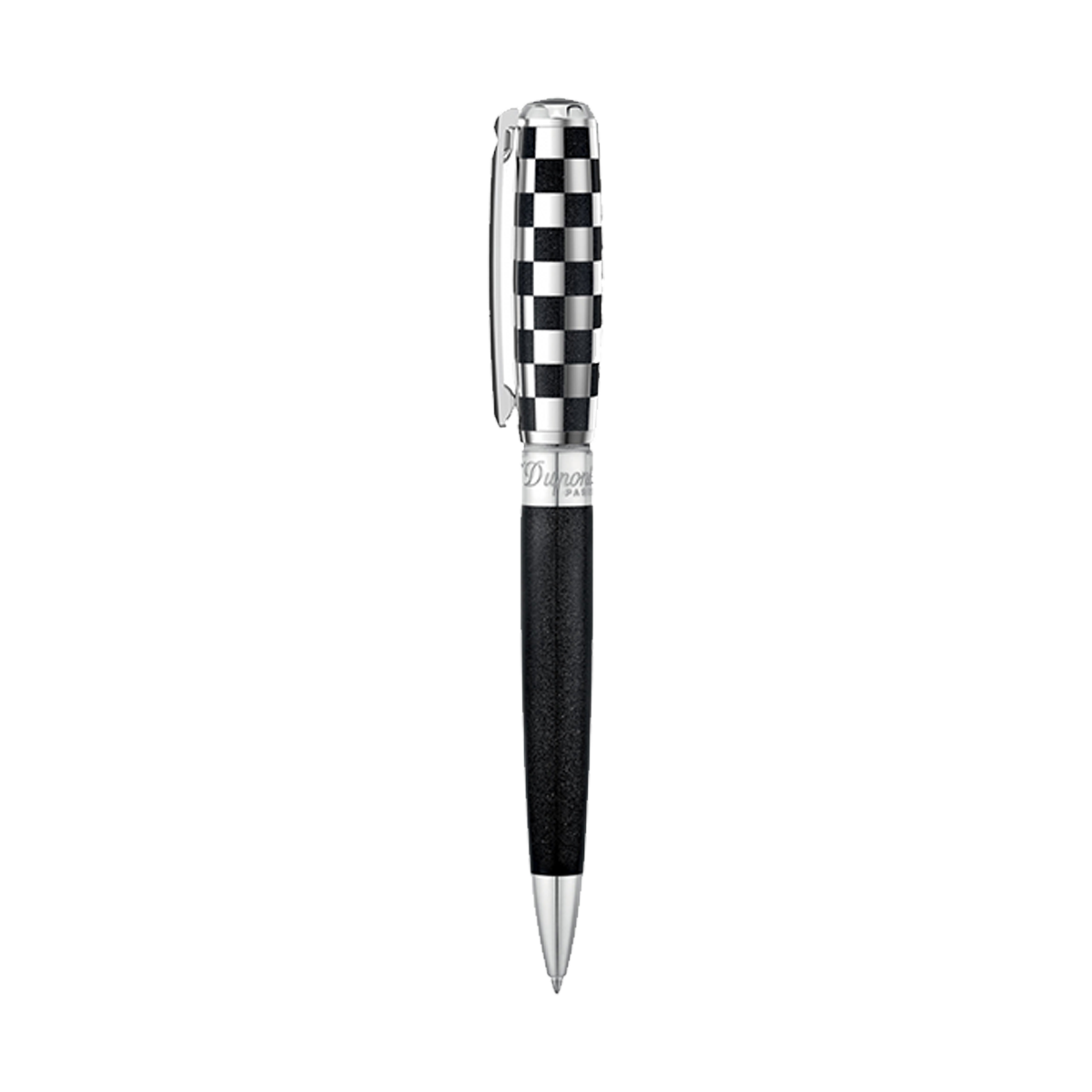 Шариковая ручка Sport 415187 Цвет Чёрный Отделка натуральным лаком с метеоритной пылью и палладием | S.T. Dupont