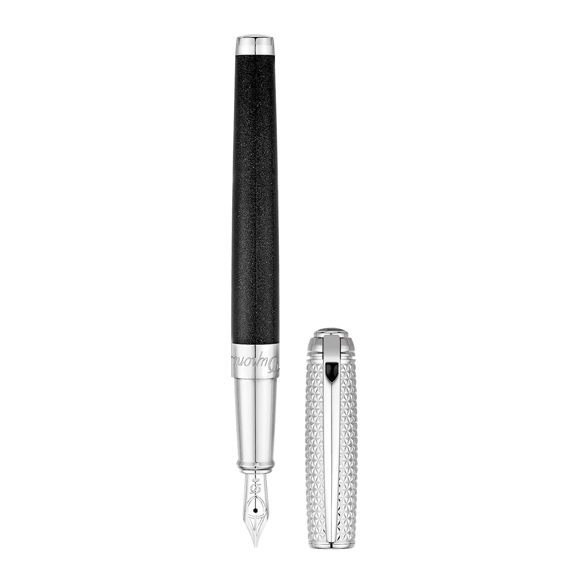 Перьевая ручка Duo Tone Line D 410102M Цвет Многоцветный Отделка натуральным лаком с серебряным порошком и палладием | S.T. Dupont