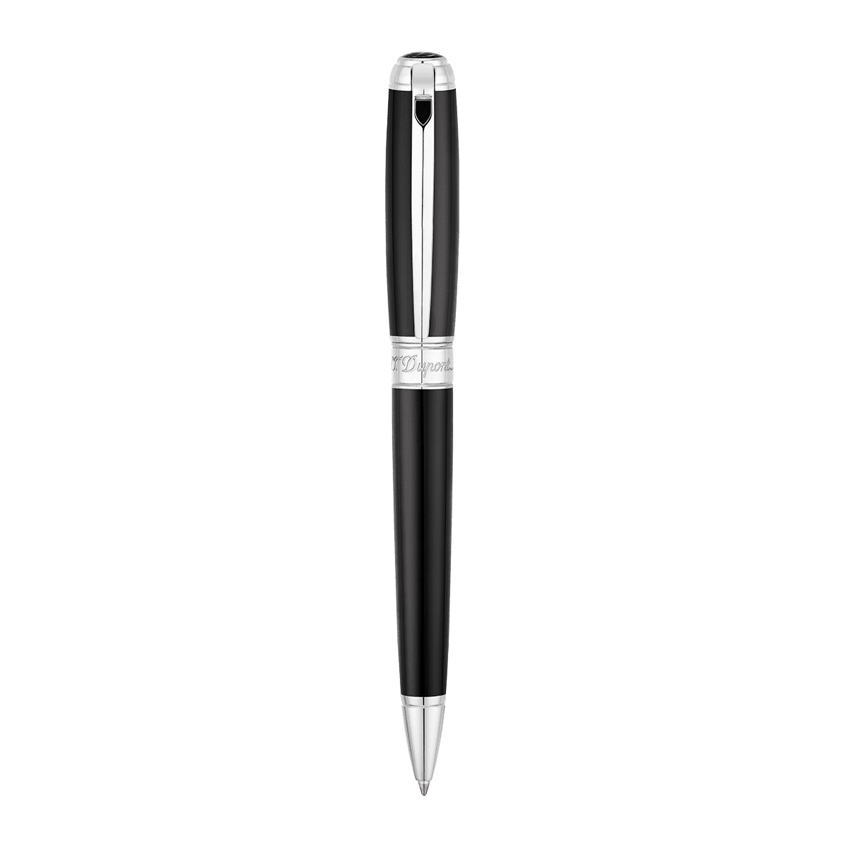 Ручка шариковая Line D 415100L Цвет Чёрный Отделка натуральным лаком и палладием | S.T. Dupont