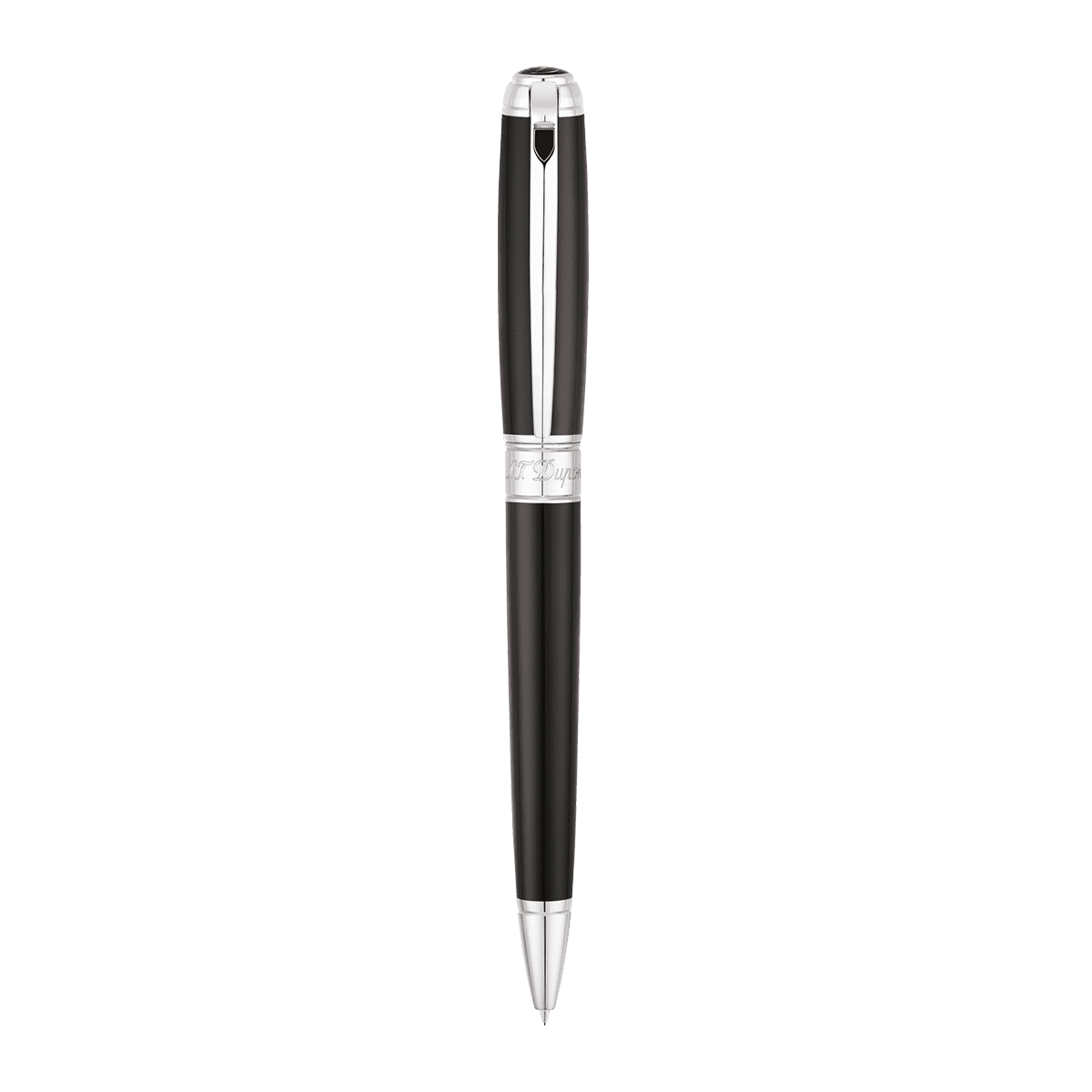 Ручка шариковая Line D 415100M Цвет Чёрный Отделка натуральным лаком и палладием | S.T. Dupont