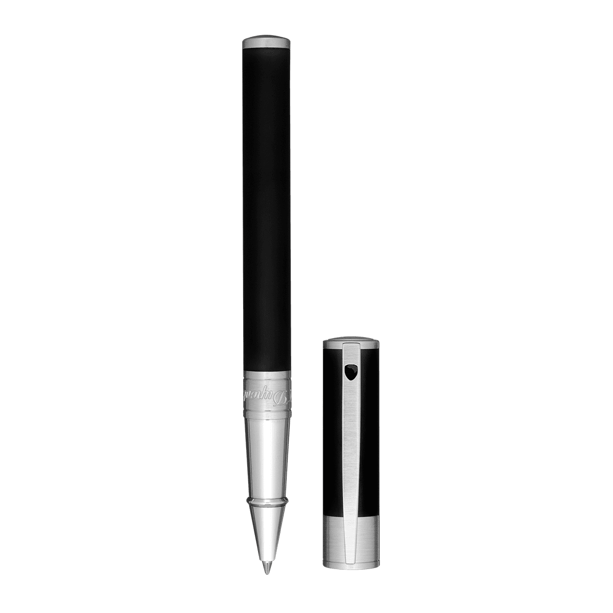 Ручка-роллер D-Initial 262207 Цвет Чёрный Отделка натуральным лаком и хромом | S.T. Dupont