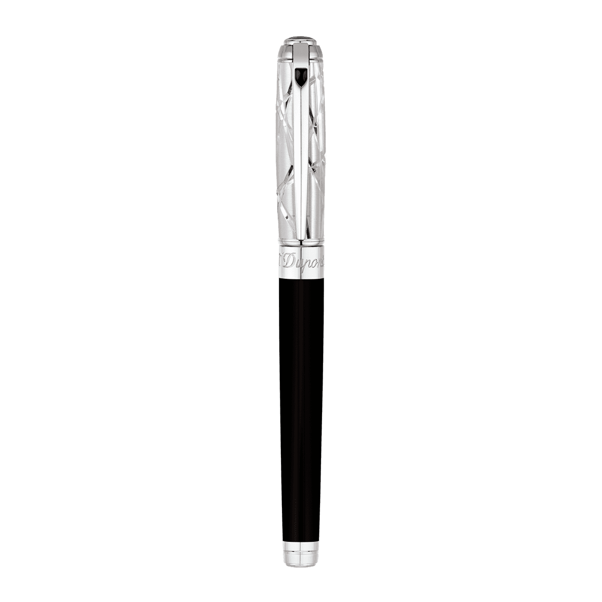Ручка-роллер Fire Lines Line D 412108M Цвет Чёрный Отделка натуральным лаком и палладием | S.T. Dupont