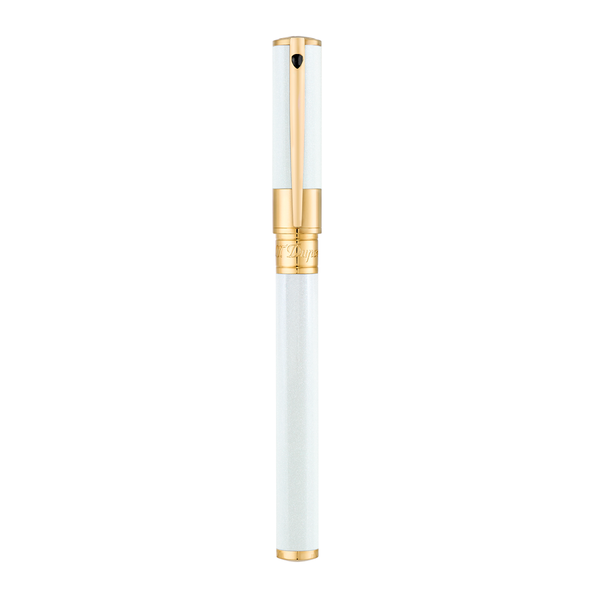 Ручка-роллер D-Initial 262206 Цвет Белый Отделка натуральным лаком и позолотой | S.T. Dupont