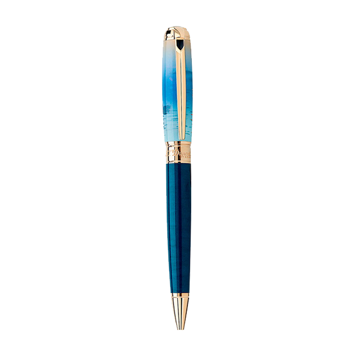 Ручка шариковая Monet 415049L Цвет Синий Отделка натуральным лаком и позолотой | S.T. Dupont