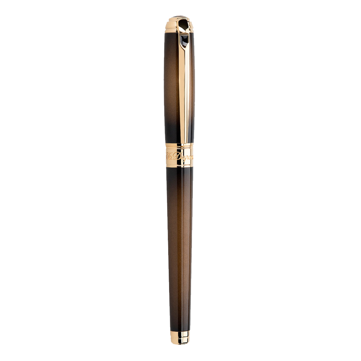 Ручка перьевая Atelier Line D 410107M Цвет Коричневый Отделка натуральным лаком и позолотой | S.T. Dupont