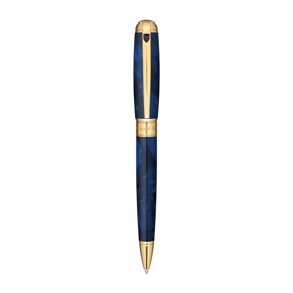 Шариковая ручка Atelier 1953 Line D 415105L Цвет Синий Отделка позолотой и синим лаком | S.T. Dupont