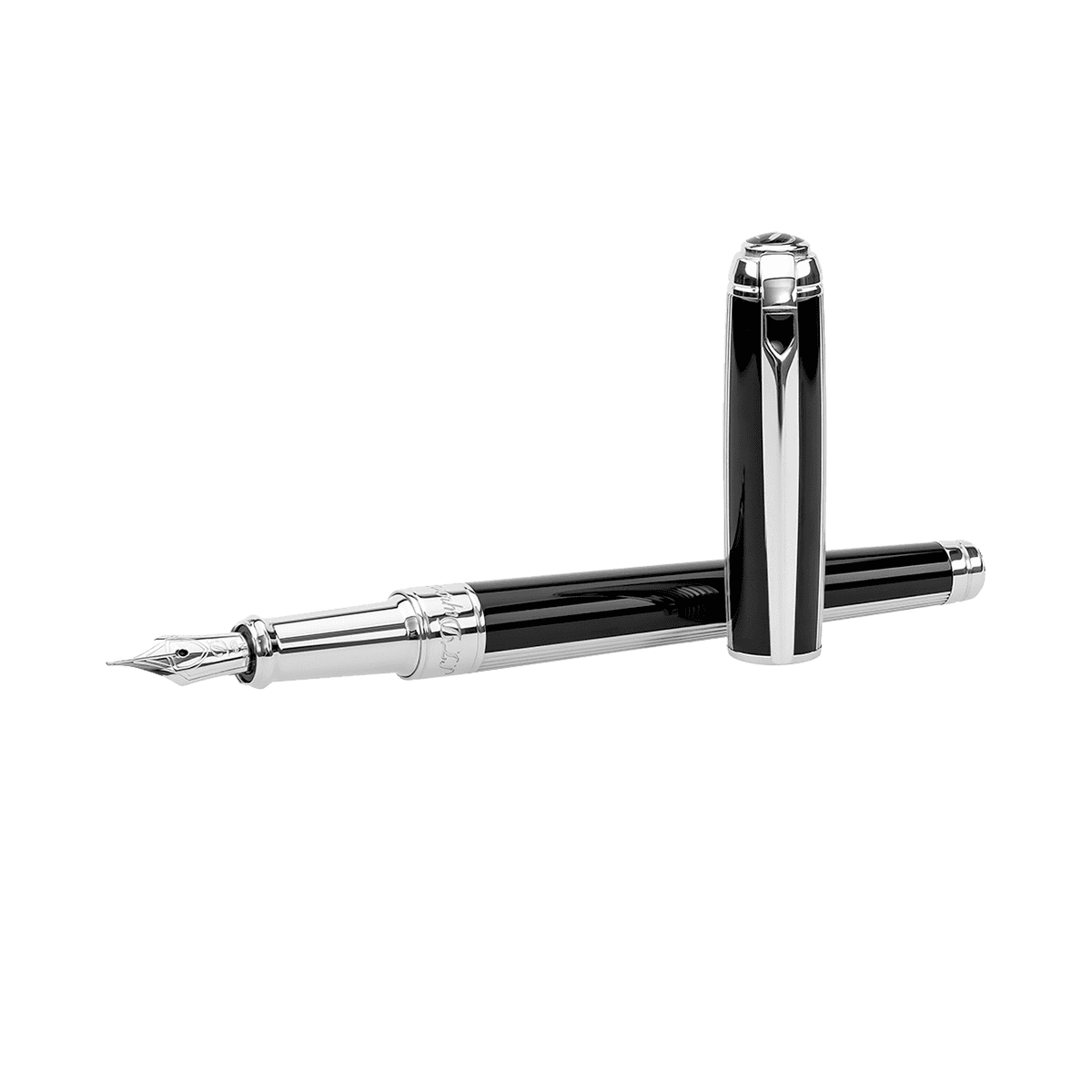 Перьевая ручка Windsor Line D 410110M Цвет Чёрный Отделка натуральным лаком и палладием | S.T. Dupont