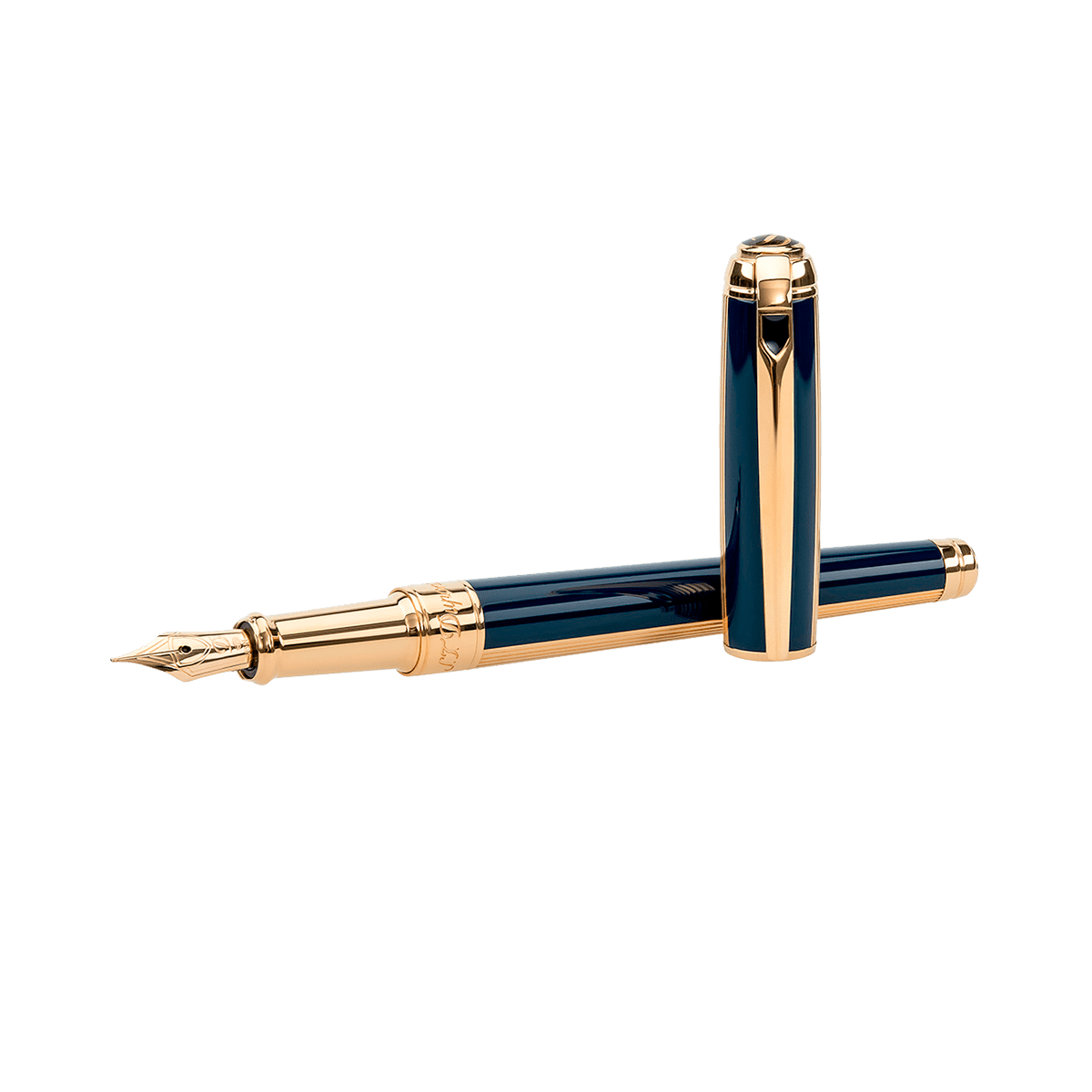 Перьевая Ручка Windsor Line D 410111M Цвет Синий Отделка натуральным лаком и позолотой | S.T. Dupont