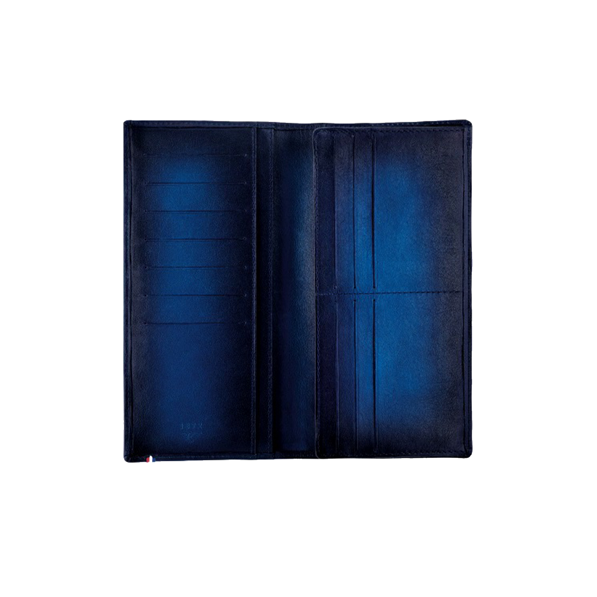 Портмоне Atelier 190411 Цвет Синий Патинированная кожа Atelie, 13 карманов для кредитных карт | S.T. Dupont