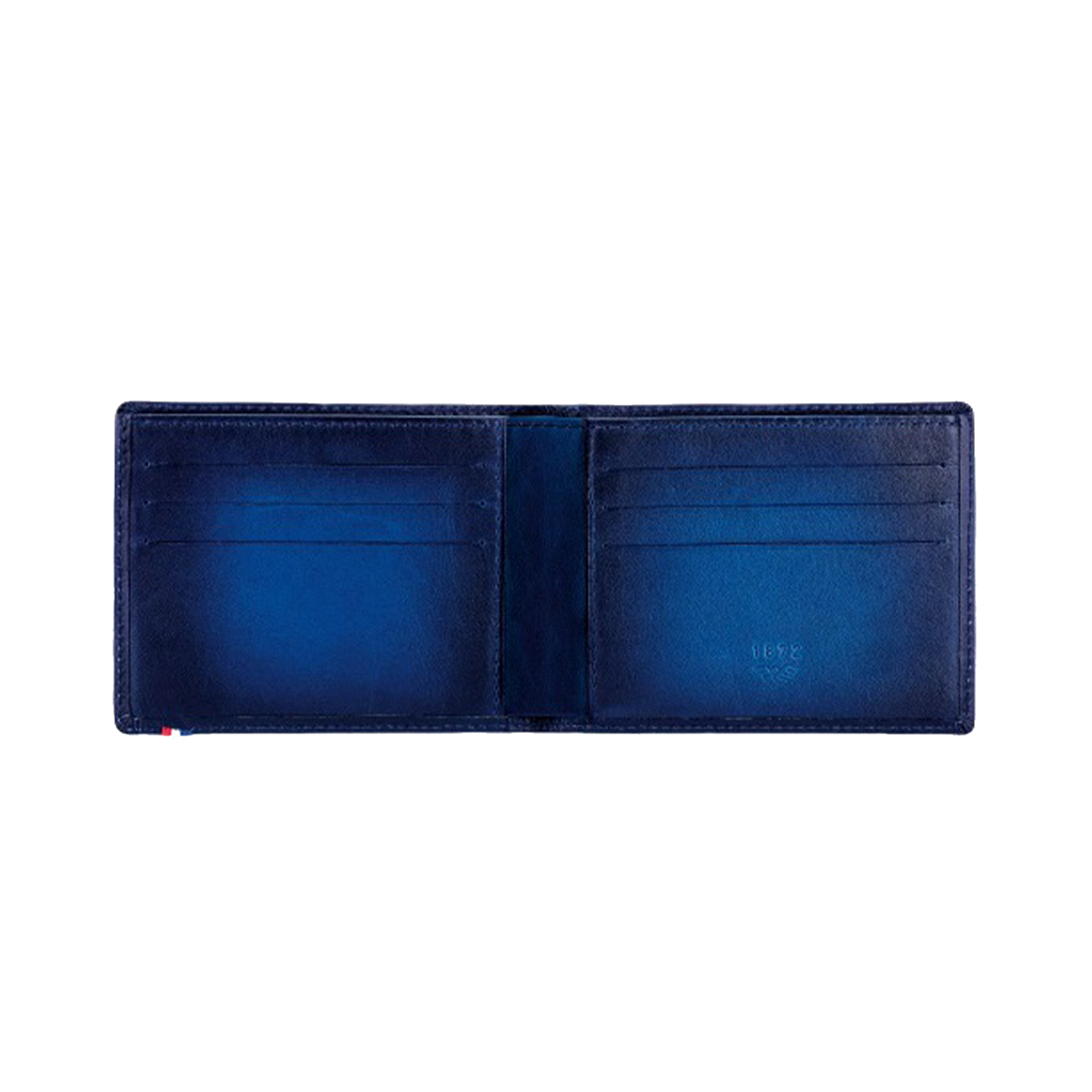 Портмоне Atelier 190410 Цвет Синий Патинированная кожа Atelie, шесть отделений для кредитных карт | S.T. Dupont