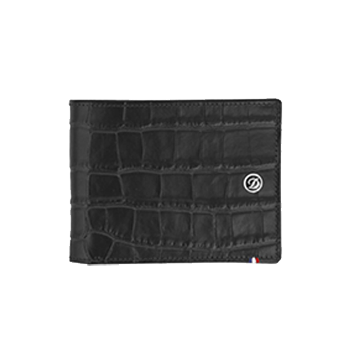 Портмоне Croco dandy 180063 Цвет Чёрный Телячья кожа с тиснением под крокодила, 8 карманов для кредитных карт | S.T. Dupont