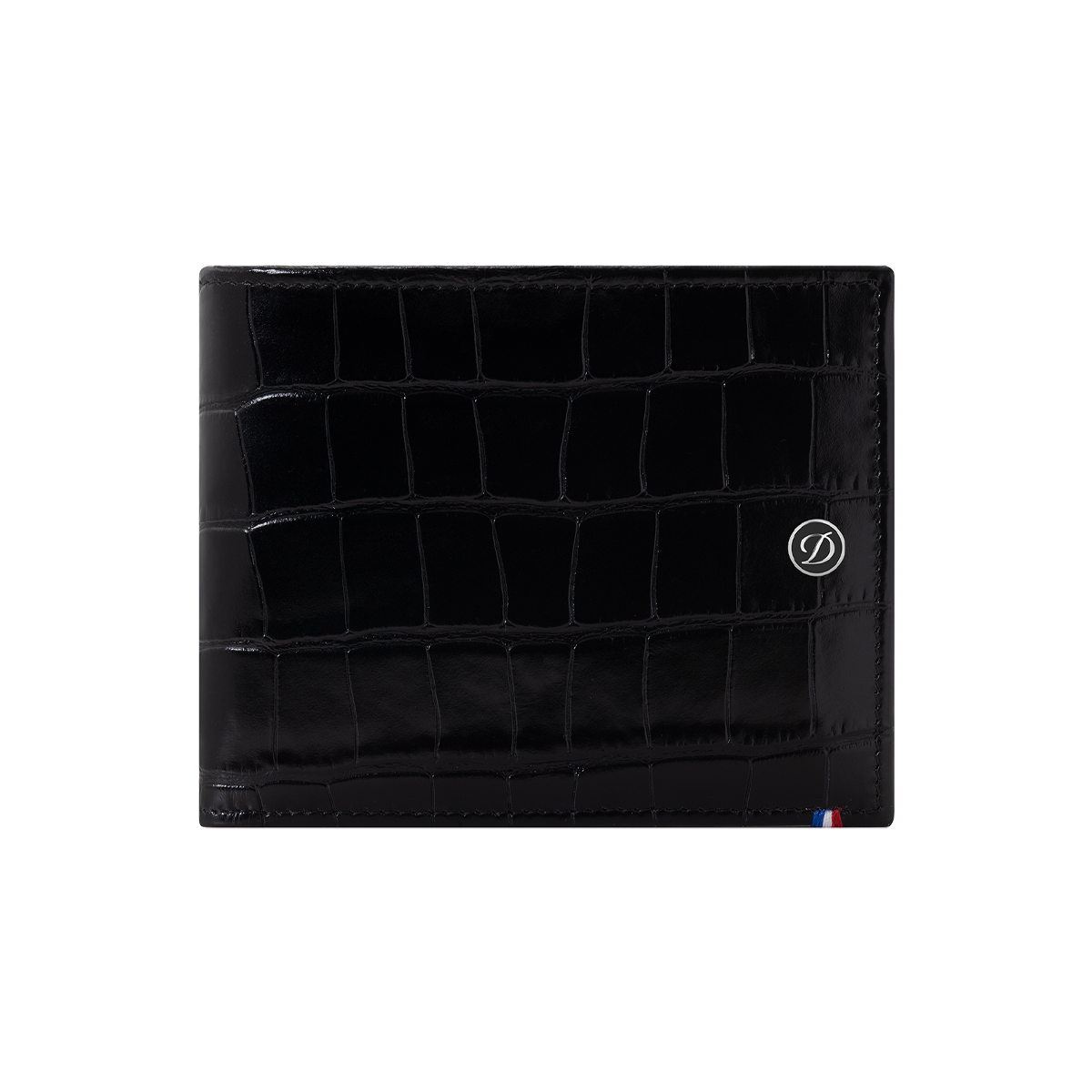 Портмоне Croco dandy 180063 Цвет Чёрный Телячья кожа с тиснением под крокодила, 8 карманов для кредитных карт | S.T. Dupont