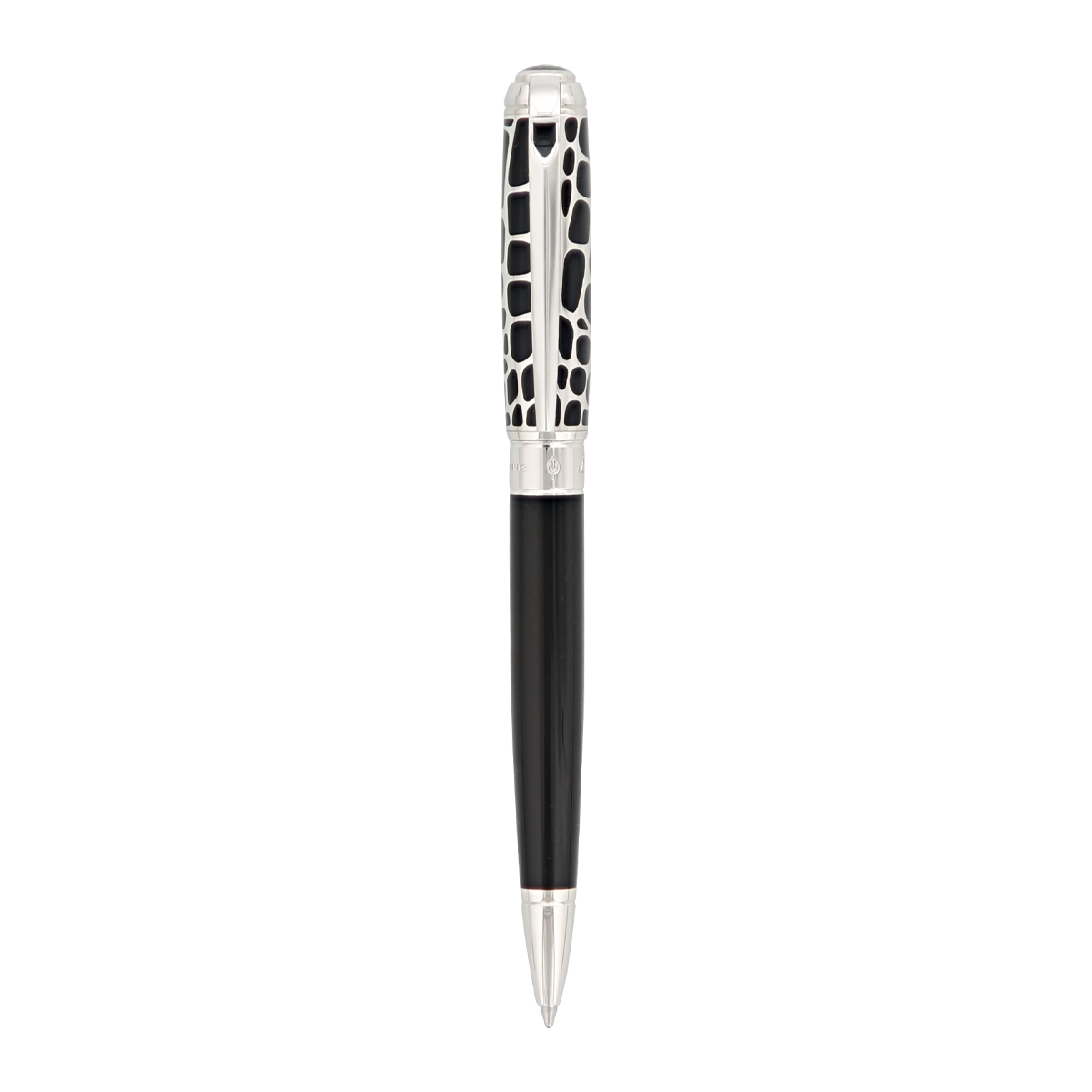 Ручка-роллер Croco Dandy Line D 412121M Цвет Чёрный Отделка натуральным лаком и палладием | S.T. Dupont