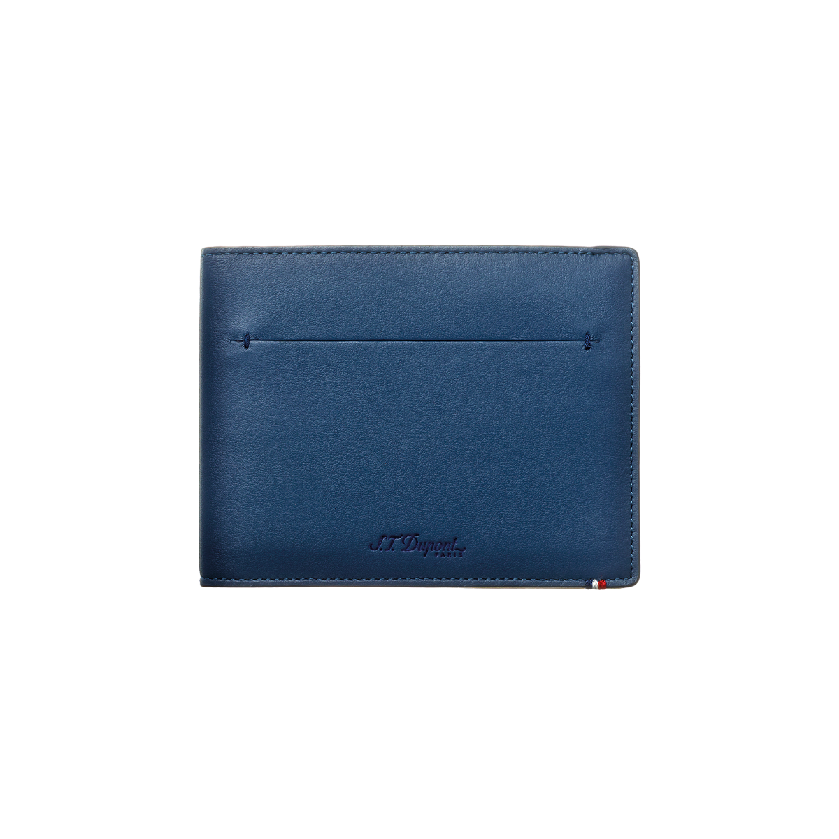 Портмоне Line D Slim 184300 Цвет Синий Гладкая кожа, семь отделений для кредитных карт | S.T. Dupont
