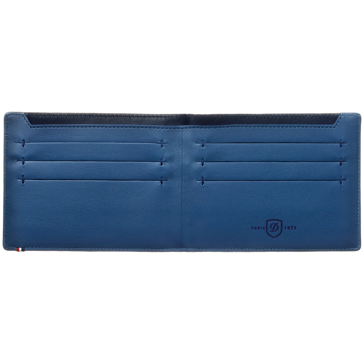 Портмоне Line D Slim 184300 Цвет Синий Гладкая кожа, семь отделений для кредитных карт | S.T. Dupont