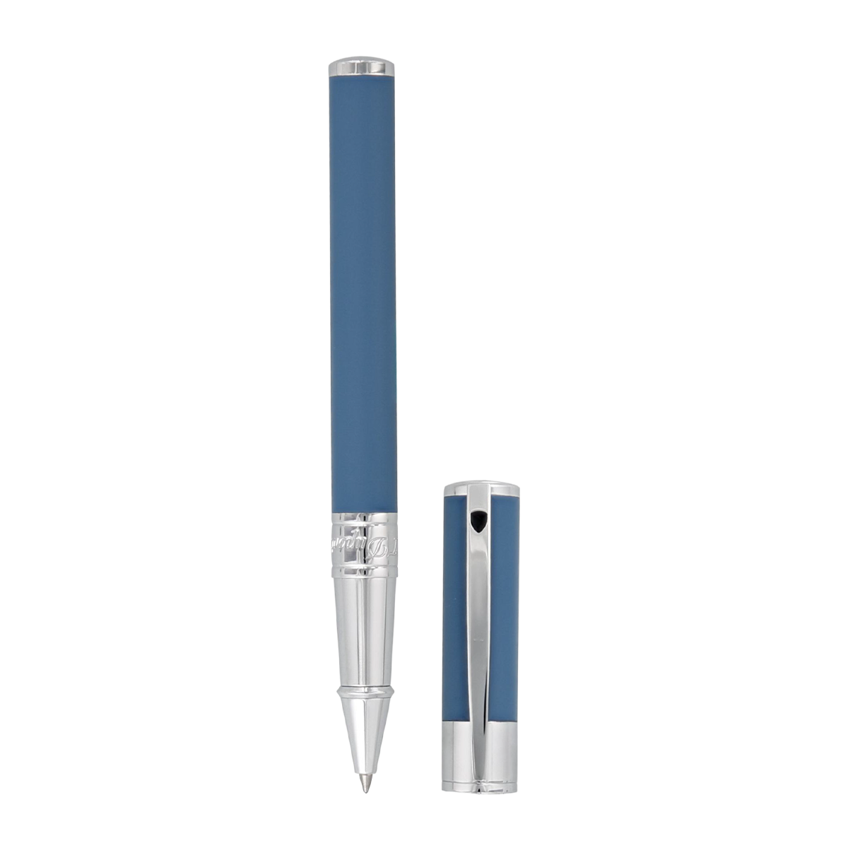 Ручка-роллер D-Initial 262217 Цвет Голубой Отделка хромом и голубым лаком | S.T. Dupont