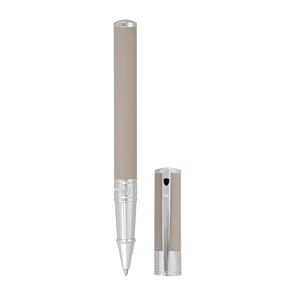 Ручка-роллер D-Initial 262218 Цвет Бежевый Отделка хромом и бежевым лаком | S.T. Dupont