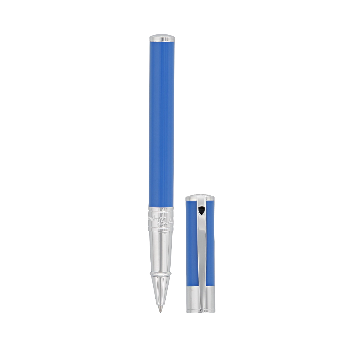 Ручка-роллер D-Initial 262216 Цвет Голубой Ручка, хром, лак | S.T. Dupont