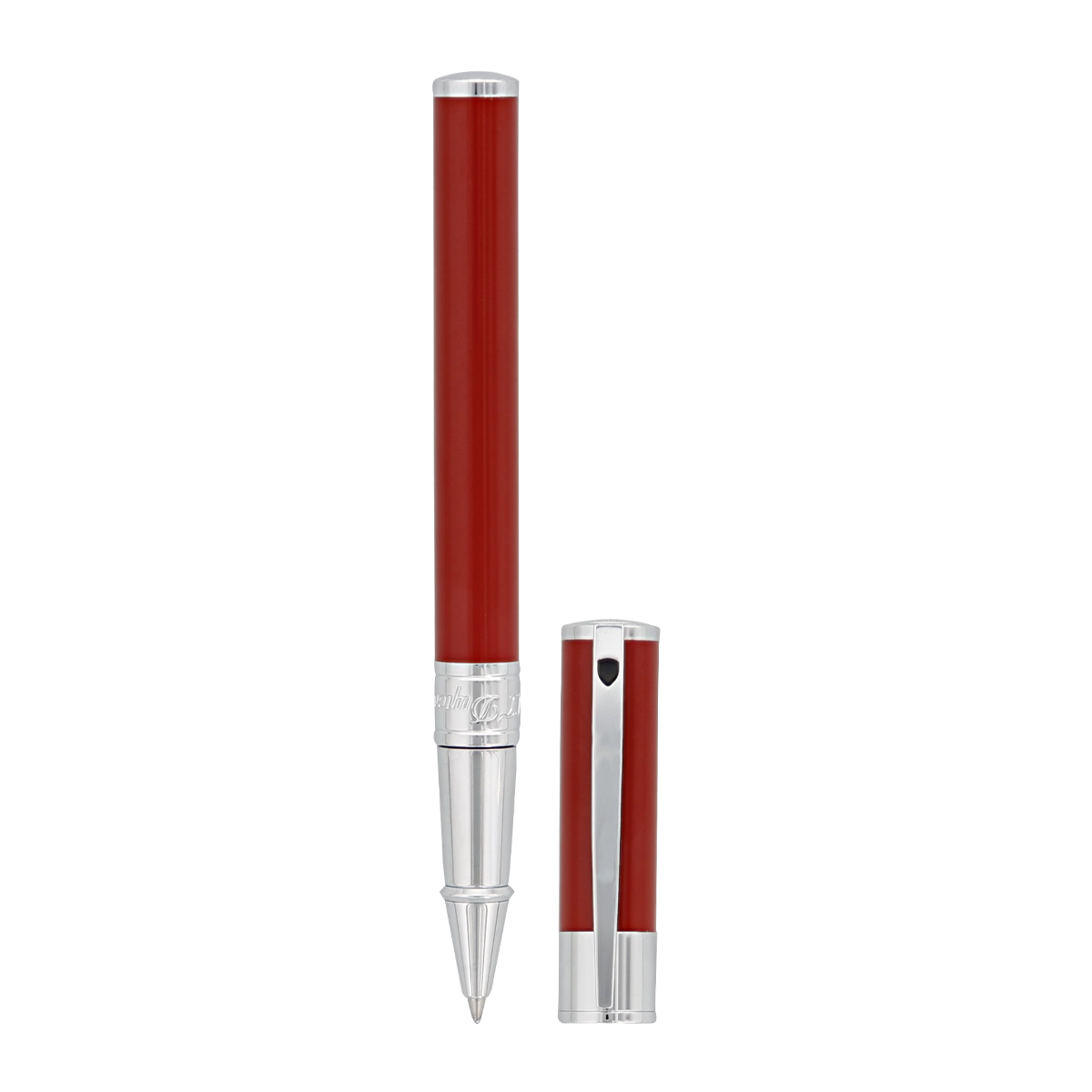 Ручка-роллер D-Initial 262215 Цвет Красный Отделка хромом и красным лаком | S.T. Dupont