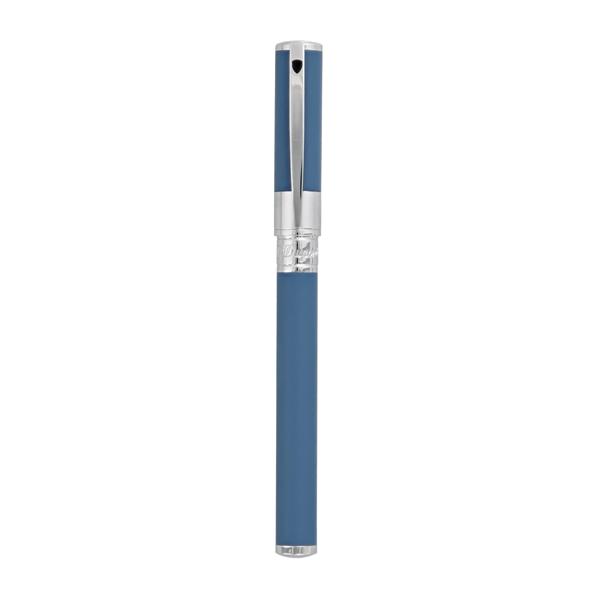 Перьевая ручка D-Initial 260217 Цвет Голубой Отделка хромом и голубым лаком | S.T. Dupont