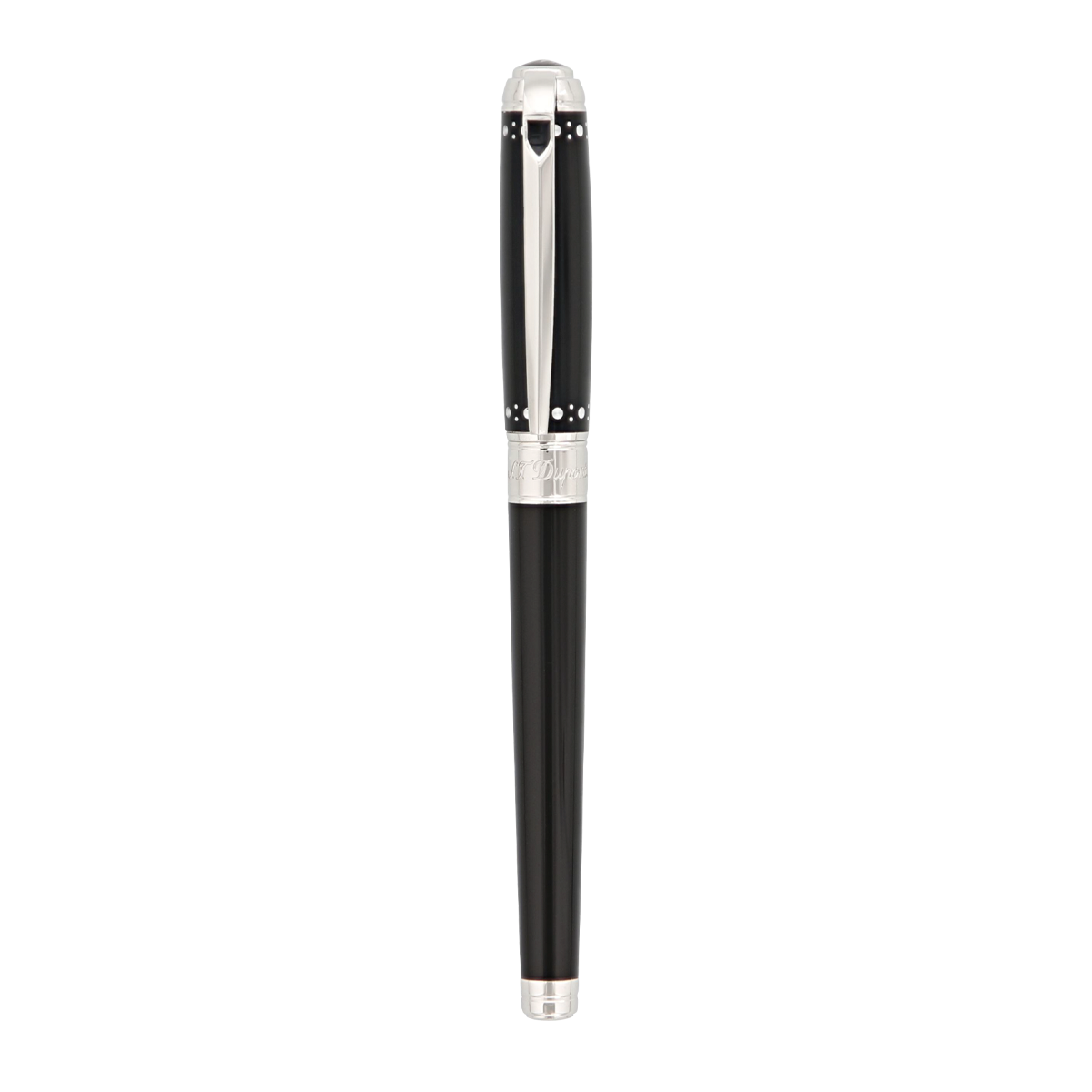 Перьевая ручка Derby Line D 410123M Цвет Чёрный Отделка палладием и чёрным лаком | S.T. Dupont