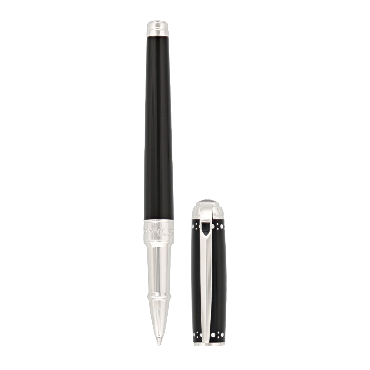 Ручка-роллер Derby Line D 412123M Цвет Чёрный Отделка палладием и чёрным лаком | S.T. Dupont
