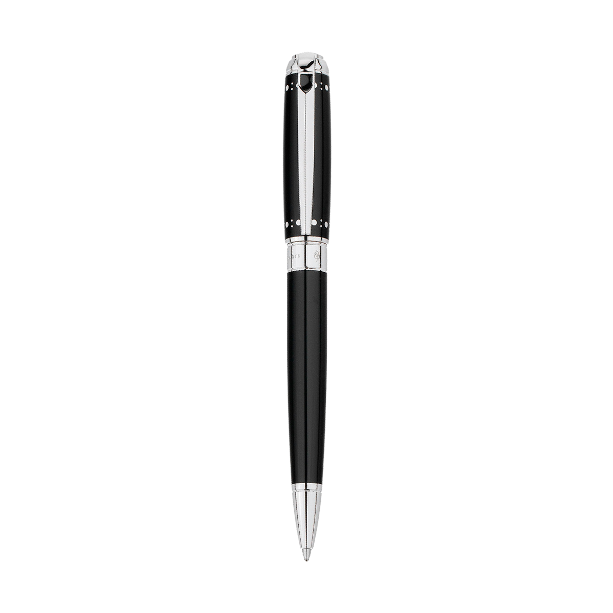 Шариковая ручка Line D 415123M Цвет Чёрный Отделка палладием и натуральным лаком | S.T. Dupont