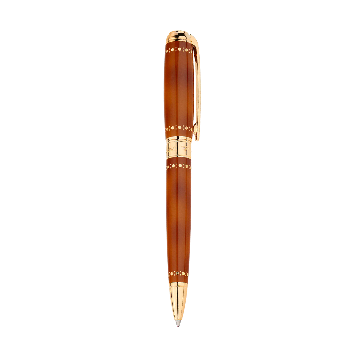 Шариковая ручка Line D 415107L Цвет Коричневый Ручка, позолота, лак | S.T. Dupont