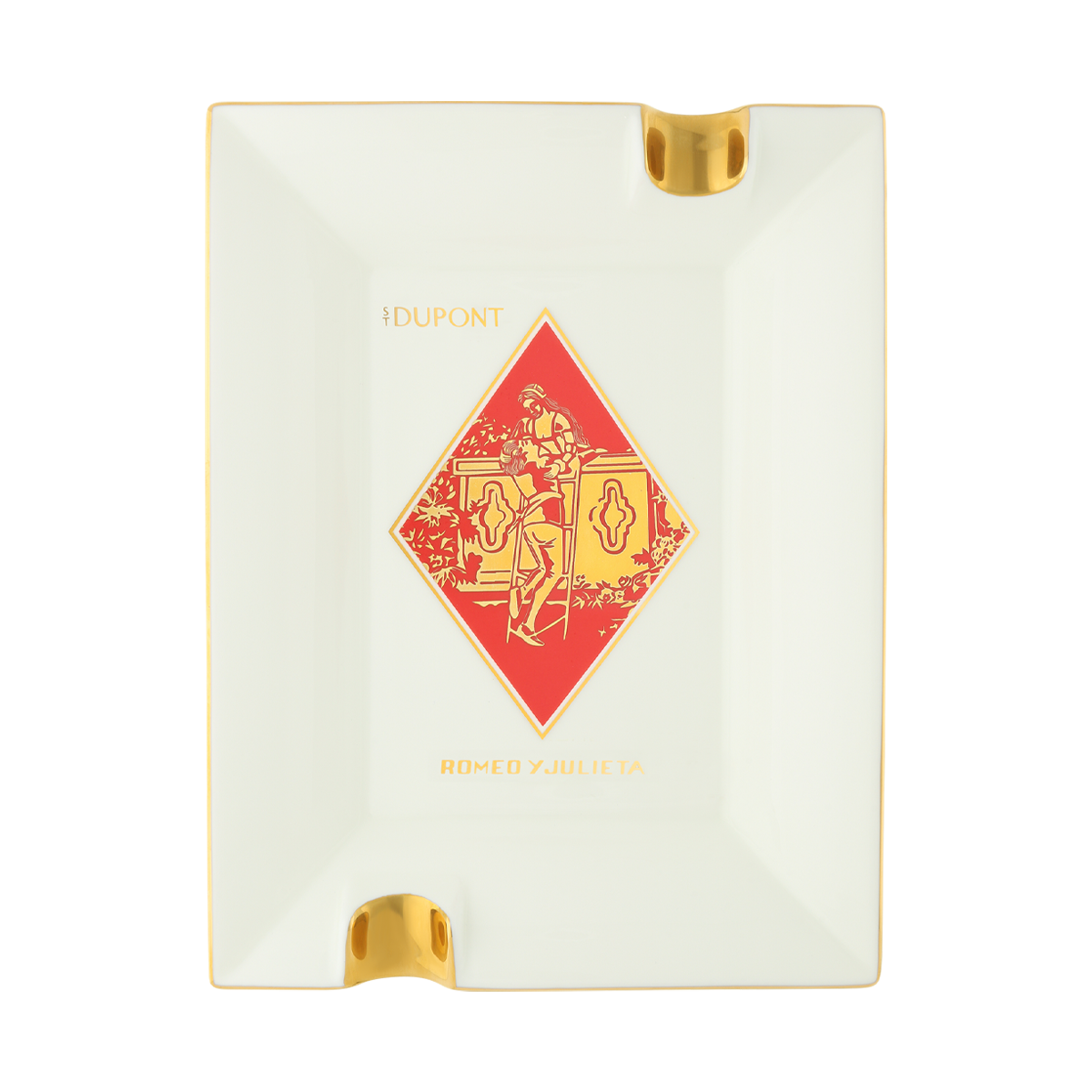 Пепельница Romeo y Julieta Cigar Universe 6450 Цвет Белый Костяной фарфор, отделка позолотой и лаком | S.T. Dupont