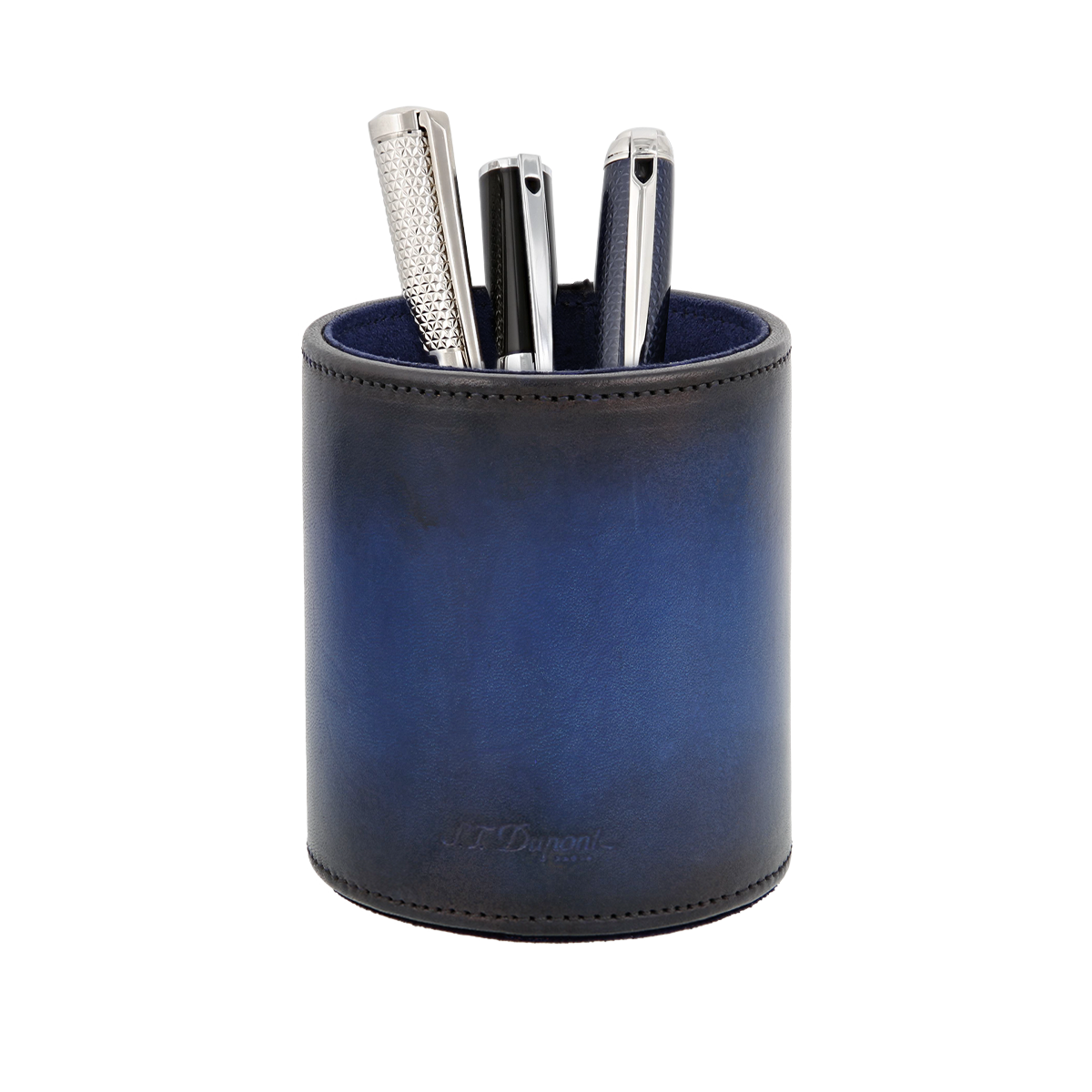 Подставка для письменных принадлежностей Atelier 7108 Цвет Синий Патинированная телячья кожа | S.T. Dupont