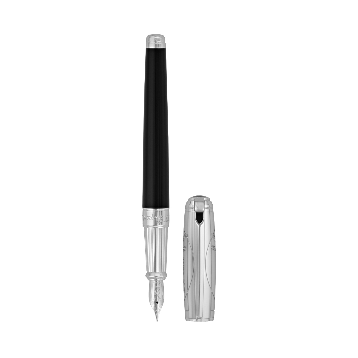 Перьевая ручка Premium Vitruvian Man 410039L Цвет Чёрный Отделка палладием и чёрным натуральным лаком | S.T. Dupont