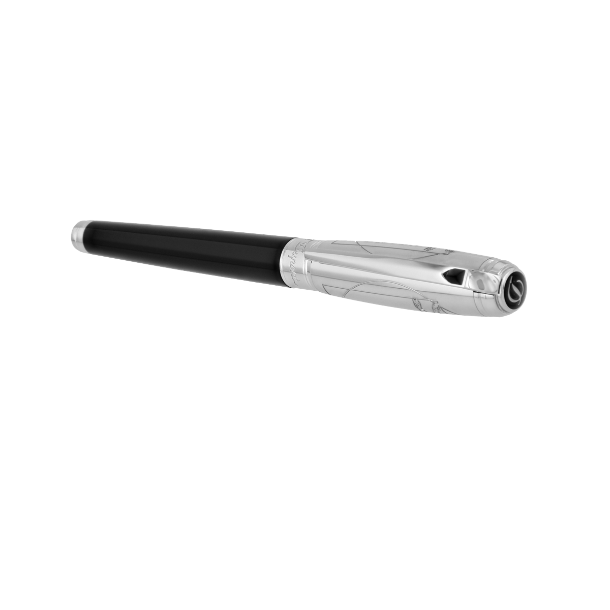 Перьевая ручка Premium Vitruvian Man 410039L Цвет Чёрный Отделка палладием и чёрным натуральным лаком | S.T. Dupont